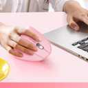 Lekvey Ergonomic Mouse, Vertical Wireless Mouse, Rechargeable 2.4 GHz USB Optical Carpal Tunnel Mice : 800/1200 / 1600 DPI, 6 Buttons, for Laptop, PC, Mac, Computer, Desktop, Notebook etc, Pink