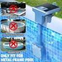 Solar Pool Lights for Metal Frame Above Ground Pool, Upgraded Solar Lights w/LCD Pool Thermometer,Underwater Led Lights for Pool Accessories,Swimming Pool Lighting with 10 Light Modes,1PC