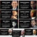 2 x XNXQLFPY Black History Month Posters 9 Charts,Black History Month Bulletin Board Decorations,Educational And Learning Activities For Classroom, Home(9 "x18)