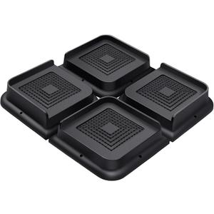 ANNKUT Bed Risers 1 Inch Heavy Duty, Furniture Risers for Bed Desk Table Sofa Couch,Oversized Bed Lifts Risers,Support up to 5000 Lbs(4 Pack Black)