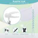 6-Pack Silicone Pacifier Clips for Baby Boys and Girls - One-Piece Beads, Rust-Free Holders, Teething Relief, Baby Necessities, Newborn Safe Baby Essentials