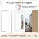 11x14 Picture Frame -11x14 Metal Picture Frame With Mat For 8x10 | 14x11 Frame Aluminum | Plexiglass And Hanging Hardware Included | 11 by 14 Poster Frame, Set of 4, Silver