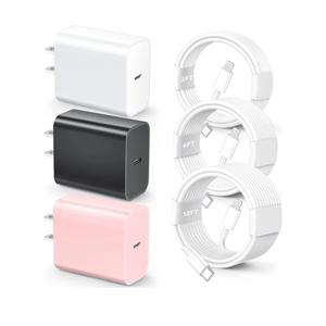 for iPhone 14 13 12 11 Fast Charger, [MFi Certified] 3 Pack 20W USB C Charger Block with 3FT&6FT&10FT USB C to ightning Fast Charging Cable Compatible with iPhone 14/13/12/11/Pro/Pro Max/Xs/Xr/X