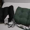 Chair Cushions for Dining Chairs, 2 Thick Kitchen Chair Cushions, 15.5x15.5 Tufted Indoor Seat Chair Pads, Set of 2, Dark Green