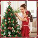 12 PCS Christmas Ball Ornament Picks with 36 Shatterproof Balls - 7.9 Inch Bendable Wired Picks Christmas Tree Ornaments for Wreath, Garland, Vase Fillers Decorations (Red, Green, Gold)