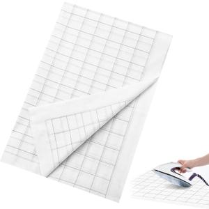Breling Fusible Interfacing with 1.5" x 1.5" Grid 100% Cotton Lightweight Iron-on Adhesive Liner for Clothing Sewing Quilting DIY Crafts, 20 in x 5 Yards