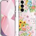 for Samsung Galaxy A26 Case 5G Flowers Slim Anti-Drop Shockproof Protective Soft Shockproof Clear Phone Protective Covers 6.7 Inch for WomenRainforest Sweetie