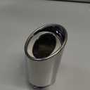 Car Stainless Steel Exhaust Tips Fit 2.75 to 3 Inch Car Exhaust Pipe Modification Tail Throat Tail Pipe Steel Exhaust Tips Finish Tailpipe Silver