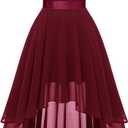 BeryLove Cocktail Prom Dresses 2025 Formal Wedding Guest Dresses Sleeveless Lace High Low Homecoming Dress (Medium)