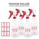 Uineko Plastic Spray Bottle (4 Pack, 24 oz, All-Purpose) Heavy Duty Spraying Bottles Leak Proof Mist Empty Water Bottle for Cleaning Solution Planting Pet with Adjustable Nozzle and Measurements