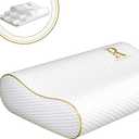 Royal Therapy Memory Foam Pillow, Queen Neck Pain Relief, Contour Cervical Pillow, for Neck and Shoulder Pain, Side, Back and Stomach Sleeper (Queen 24 x 14 x 5")
