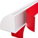 Flexible Quarter Round Molding, Mini Peel and Stick Rubber Trim Molding for Wall Edge Floor Corner,Staircase Cabinet Tub Edge (White, 118Inch)