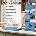 Ecotrim - Dish Drying Mat for Kitchen Counter | Coffee Bar Mat for Countertops | Heat Resistant Drainer Mat with Non-slip Rubber Backed | Hide Stain Kitchen Absorbent Draining Mat | Blue 16"x18"