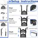 6in Office Cubicle Corner Shelf with Hooks Adjustable More Holes for Greater Durability & Thickness Cubicle Shelf Hanging