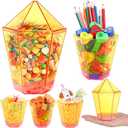 Aneco 6 Piece Pencil Gift Boxes Back to School Pencil Containers for Teachers Gifts Candy Popcorn Holders Bulk Bags Party Favor for Teacher Appreciation Gifts School Classroom Decoration