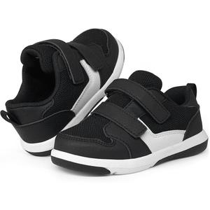 SKYWHEEL Size 10 Toddler Boys Sneakers Hook and Loop Casual Tennis Walking Anti-Slip Breathable Black White Little Kids Shoes Size 10