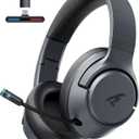 Cinpusen Wireless Gaming Headset for Nintendo Switch丨OLED丨Lite,2.4Ghz USB & Type-C， Bluetooth 5.4 Gaming Headphones with Noise Cancelling Microphone, 40Hr Battery, for PS5, PS4, PC, Mac, Laptop, Grey