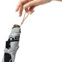 2 x BAODINI Comapct Travle Small Mini Sun Blocking Umbrella with Case Lightweight with Aluminum Frame Pocket Size UV Protection Purse Umbrella for Women, Men & Kids