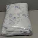 FMFUNCTEX 100% Blackout Floral Curtains 63 Inch Length for Bedroom, Blue and White Floral Drapes for Living Room, Farmhouse Rod Pocket Back Tab Room Darkening Thermal Insulated Window Drapes 2 Panels