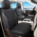 Truckiipa Dodge Ram Seat Covers Full Set, Full Coverage Luxury Car Seat Covers Waterproof Leather Protector Truck Accessories, Custom Fit for 2002-2018 Ram 1500, 2002-2023 Ram 2500 3500 Crew Mega Cab