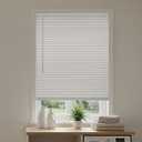DEZ FURNISHINGS Premium Cordless 1" Room Darkening Vinyl Mini Blinds, 27.5" W x 64" H, White