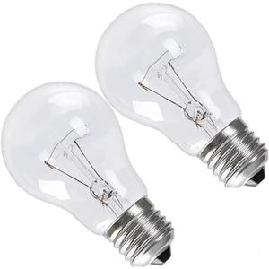 A19 Clear Incandescent Rough Service Light Bulb, 100 Watt Incandescent Light Bulbs, A19 100WATT Bulbs  2700K Soft White, E26 Medium Base, 110-130V (2 Pack)