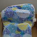 Indoor/Outdoor Chair Cushions 16x17 Inch, Patio Chair Cushions with Ties, All Weather Seat Cushions for Patio Furniture Home Garden Chair Use, Set of 4, Dahlia Blue