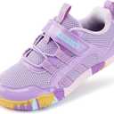 WHITIN Little Kids Barefoot Shoes Girls Boys Wide Toe Box Sneakers Size 11 Zero Drop Running Walking No-Slip Children Lightweight Colorful Purple 29
