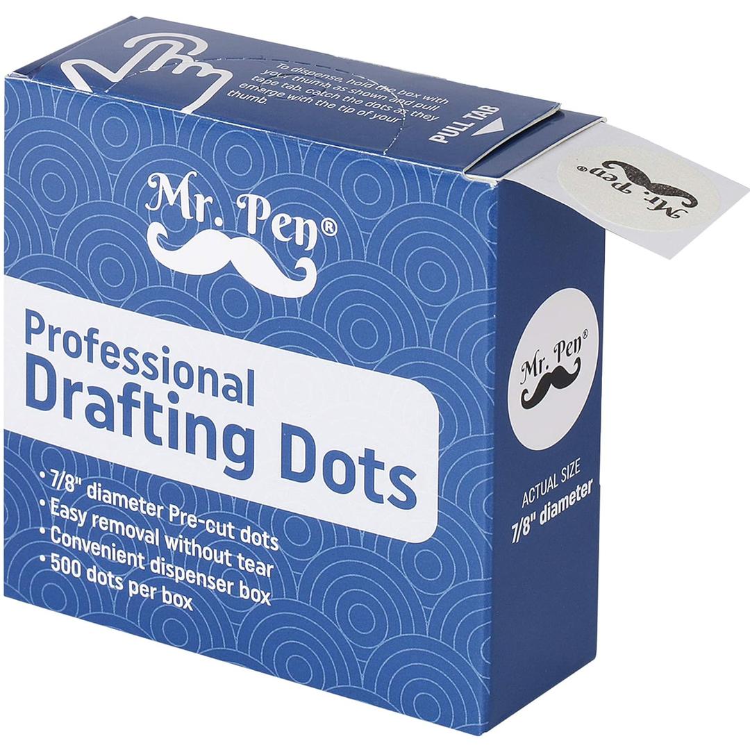 Mr. Pen- Professional Drafting Dots, 500 Pieces, Art Tape, Artist Masking Tape, Architectural Supplies, Stationary for Art and Drawing Paper