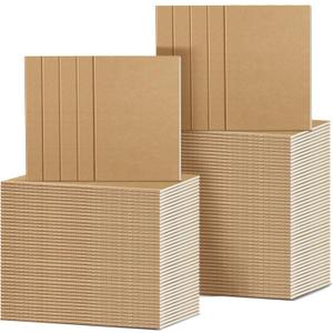 Handepo 100 Pack Composition Notebooks A5/A6 Ruled Lined Composition Kraft Notebooks Bulk Soft Cover Journals Travel Diary Memo for Students Classroom Office Supplies(A6,Kraft Color)