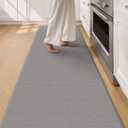 Color&Geometry Wide Kitchen Floor Mat 24x94 Anti Fatigue Easy Clean, Grey