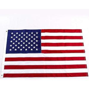 U.S. 50 Star Sewn Boat Flag, 16 x 24 inch Yacht Boat Ensign Nautical US American Flag Fully with Sewn Stripes, Embroidered Stars and Brass Grommets 12 x 18 inch