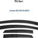 IG Window Visors Fit for 2019-2025 Lexus ES300h ES350, Out-Channel Rain Guards Vent Wind Deflectors 4PC, Car Accessories for 2019-2025 Lexus ES Series