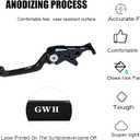 Motorcycle Billet Foldable Brake Clutch Lever Handle CNC Aluminum Pivot for TRX400EX TRX 400 EX 1999-2008 Dirt Pit Bike (Black)