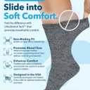 Doctor's Select Diabetic Socks for Men 9-12 - 4 Pairs Crew Neuropathy Socks for Men | Brown