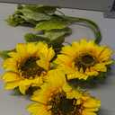 Large Sunflowers Artificial Flowers 9" Full Bloom Long Stem Artificial Sunflower 33" Tall Sun Flowers Giant Silk Sunflowers with Stem Fake Sunflower Floral Arrangement for Home Wedding Decoration