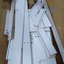 Pamapic 11 Drawers Vanity Desk with Foldable Mirror, Glass Top Makeup Vanity with LED Lights, 3 Lighting Modes, Golden Handles Dressing Table with Chair and Power Outlet (White)