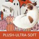 SHIYUE Cute Ghost Halloween Bath Rug, Boho Vintage Floral Abstract Spooky Gothic Mat,Soft Microfiber Non Slip for Bathroom Aesthetic Deco (21" x 25" Colorful Pumpkin)