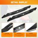 21 Inch Lawn Mower Blade Replacement AB2100 AB2101, Compatible with E-GO Power+ 56V Models LM2100 LM2101 LM2100SP LM2102SP LM2114 LM2114SP LM2125SP, Black Mulching Lawn Mower Blade2 PCS