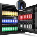 XDeer 45-Key Lock Box with Deposit Slot & LED Light, Wall Mount Key Cabinet for Hotels & Offices
