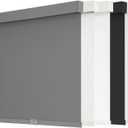 AOSKY Blackout Roller Shades Cordless Blinds for Windows, Free-Stop Shades with Valance, Thermal Insulated Fabric, UV Protection, Natural Woven Blinds for Home and Office (58" W x 72" H, Grey)