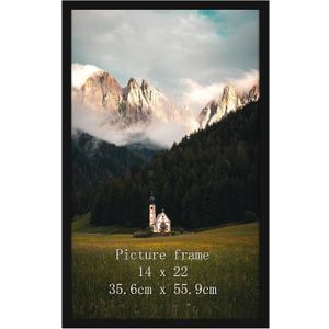 Giftgarden 14x22 Picture Frame Black, 14 by 22 Thin Poster Photo Frame for Wall Display, Single Giftgarden 14x22 Picture Frame Black, 14 by 22 Thin Poster Photo Frame for Wall Display, Single