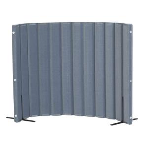 Angeles 48" x 6' Quiet Divider With Sound Dampening Panels, Freestanding Room Divider Wall, Gray (Grey)