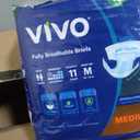 VIVO Organic Cotton Overnight Sensitive Skin Adult Incontinence Diaper Briefs with Tabs, Medium 22 Count