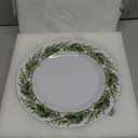 Layhit 10 Pcs Christmas Holly Melamine Dinner Plates - Holly Plates Holiday Dinnerware Party Dishes for Home Kitchen Picnic Party Event Supplies(8 Inch)