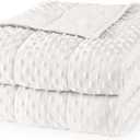 Mr. Sandman Weighted Blanket for Adults, Heavy Blanket for Woman, Man Sleeping/Calm, Soft and Cozy Weighted Throw Blankets, Machine Washable, 60 x 80in, 15 lbs, White