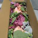 Pre-Made Flower Table Centerpieces for Dining Room Wedding Artificial Peony Table Decorations Wood Tray with Fake Flowers for Living Room Party Bar Kitchen Table(Dusty Mauve & Blush Pink)