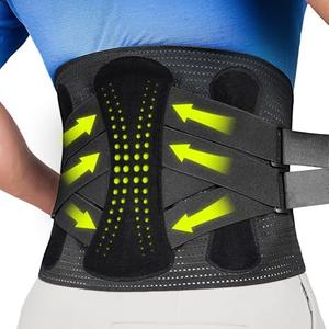aoFIT Back Brace for Lower Back Pain Relief with 360-Degree Biochemical Hug Support, Back Support Belt for Men and Women, Soft Breathable Fabric Lumbar Support for Herniated Disc, Sciatica XXL