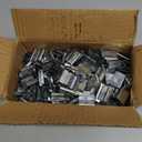 Packaging Strapping Open Serrated Seals for 5/8" Strap Width Polyester (PET) Strapping, Banding Strapping Clips Plastic Poly Strapping Metal Buckle(Pack of 500)