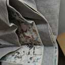 famibay Modern 6x9 Area Rugs, Multi Green Abstract Washable Living Room Area Rug, Thin Soft Faux Wool Bedroom Rug Under Bed, Print Faux Wool Easy Clean Carpet for Living Room, Dining Room, Office